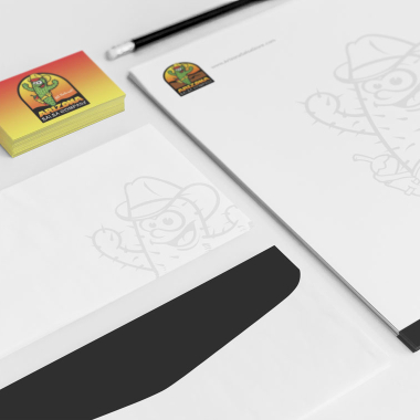 Arizona Salsa Company stationary, business card, and letter